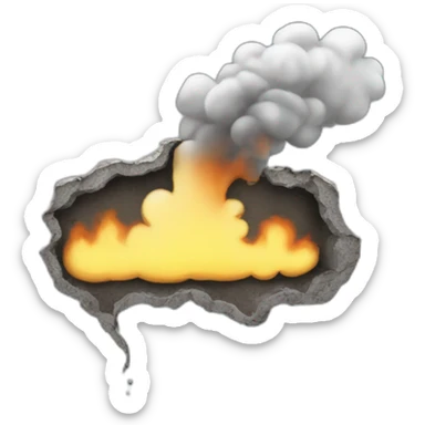 Smoke coming out of a crack sticker