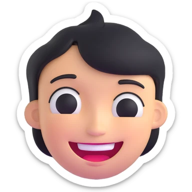 happy joyful face sticker