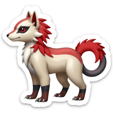 Shiny Brown Red Black Grey White Beige Linoone-Absol-Trico-Hybrid (Full body) sticker