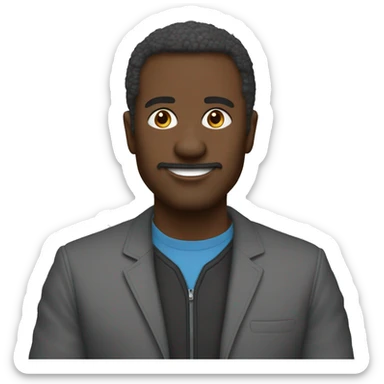 créer l'Augustin Vignon Boumekpo devant un ordinateur sticker