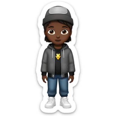 cool street outfit with dark night sticker