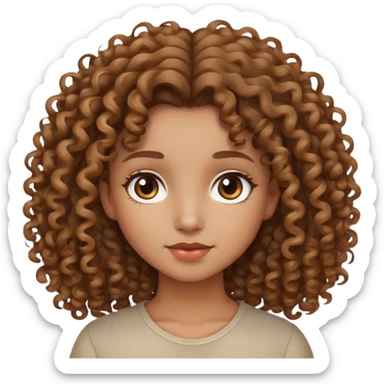 ragazza riccia e castano chiaro sticker