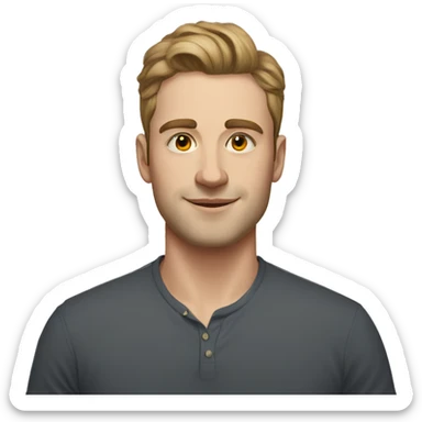 Portrait, British Male, mid 20s, named Charlie sticker