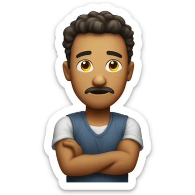 Guy with a stunned face with arms saying are u serious sticker