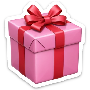 Pink present emoji small sticker