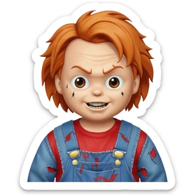 chucky shrug sticker
