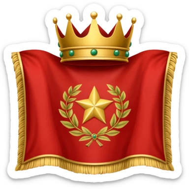 peux tu me générer le drapeau de l'empire romain en mode emoji drapeau basique avec une couronne de l'aurier et marquer SPQR au milieux sticker