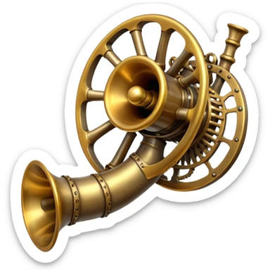 steam punk horn sticker