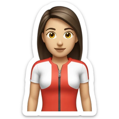 Full body | Lifeguard, Female, brunette sticker