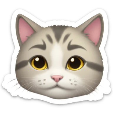 Snuggle kitty sticker