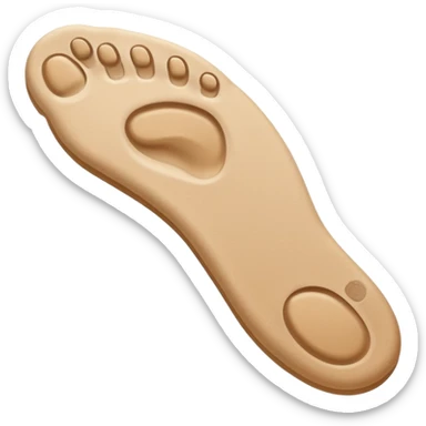A single small human footprint, representing the first easy step in a journey sticker