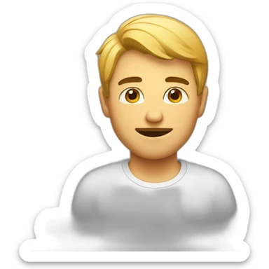 Homme avec le bras levé et une bouche sticker