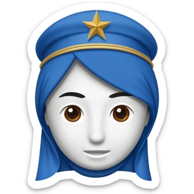 DOĞU TÜRKİSTAN BAYRAĞI (İNSANSIZ) AY VE YILDIZ MAVİ BAYRAK sticker