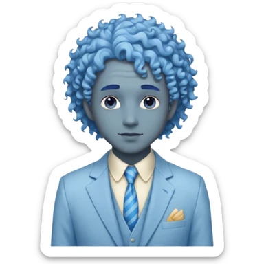 ethereal-pastel-transparent-translucent-gorgeous-spectral-dark-greyish-blue-whitish-gloomy-man-with-blue-curly-hair-with-a-beautiful-creme-suit sticker