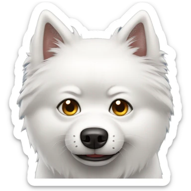 japanese spitz dog angry sticker