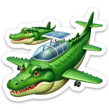 Cocodrilo en un avión  sticker