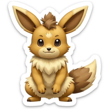 Zeraora-Eevee-Buneary-fusion sticker