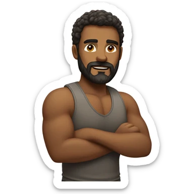 Gay hirsute man sticker