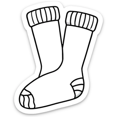 white sock bottom view showing sole texture and pattern sticker