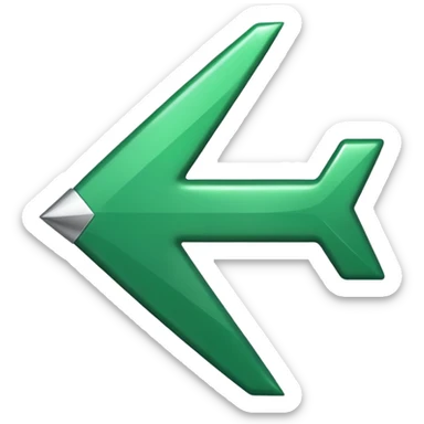 Bold up arrow in green color sticker