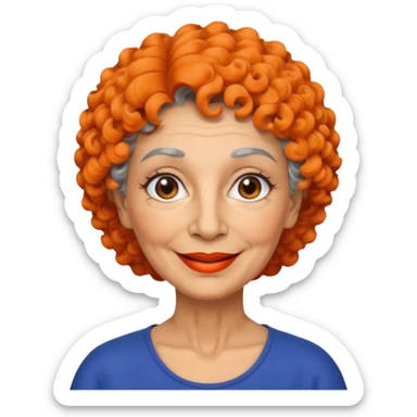 An Italian 60-year-old grandmother who is a genuine burst of sunshine and her favorite lipstick color is orange sticker