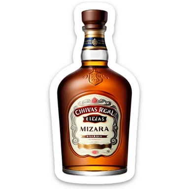 Chivas Regal Mizunara fat bottle, single bottle sticker