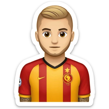elinde formasını tutan Galatasaray futbolcusu 9 numara İcardi için emoji yap sticker