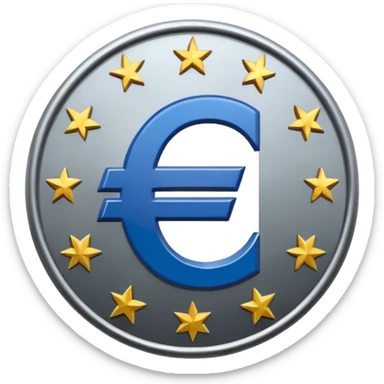 european bank with logo euro sticker