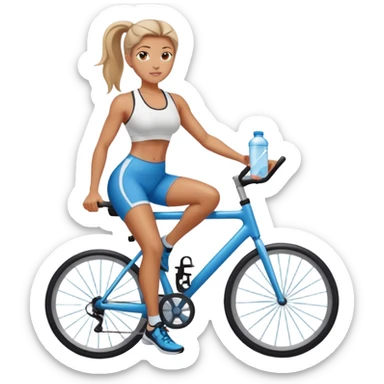 female indoor cycling sticker