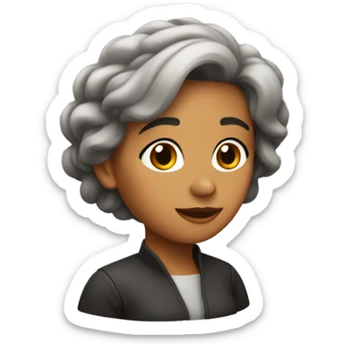 Una mujer con cabello cobrizo sticker