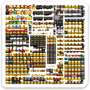 Pixel art emoji using only X and 1 sticker