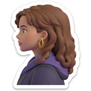 Hermione Granger from Harry Potter side view profile sticker