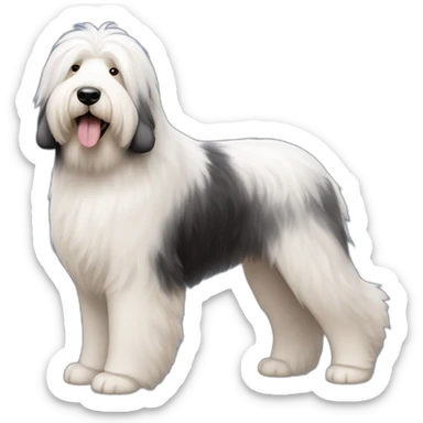 Dog old english sheepdog full-height sticker