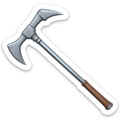 a double-ended pickaxe with identical sharp tips for mining ore sticker