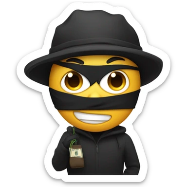A robber emoji  sticker