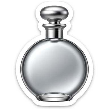 silver elegant parfume sticker