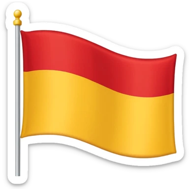 a flat flag that is split down the middle of half the polish flag and half the macedonian flag sticker