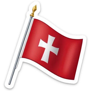 Le drapeau savoyard est de format rectangulaire. Il a un fond rouge légèrement plus foncé que le drapeau de la suisse, et une croix centrée atteignant les bords du drapeau. sticker