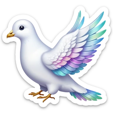 Sparkly White Dove sticker