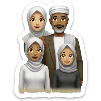 Muslim family sticker
