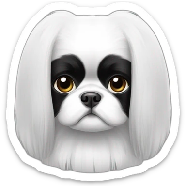 Japanese chin black & white sticker