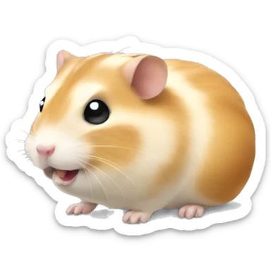 A hamster pooping sticker