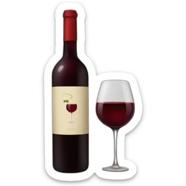 Red wine sticker