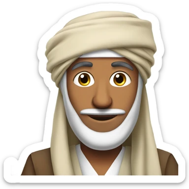 bearded arab man wearing a turban on a plane sticker