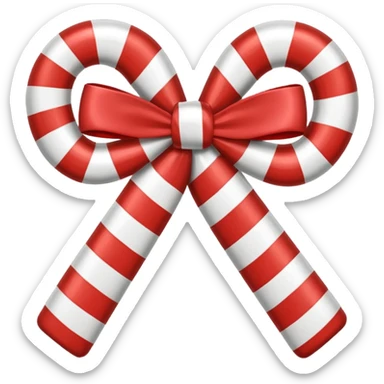 candy cane bow  sticker