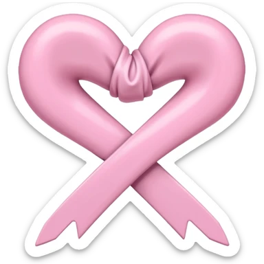 lazo rosa pastel muy tenue sticker