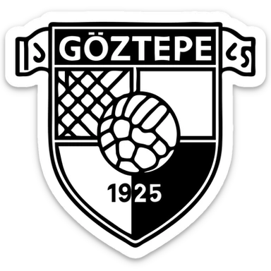 Göztepe, outlined icon, no fill, modern look sticker