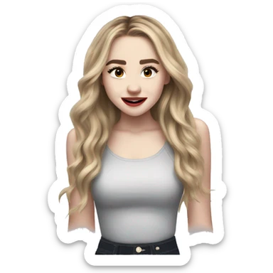 Sabrina Carpenter singing sticker