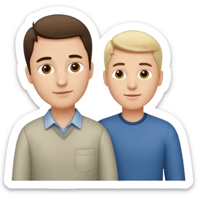 man helping another to get up sticker