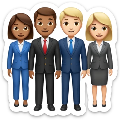 a team of coworkers sticker